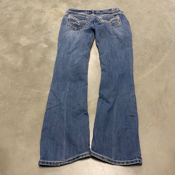 Amethyst Jeans Women's Size 7 Bootcut Flared Denim Pants Embellished Pockets - Picture 3 of 4